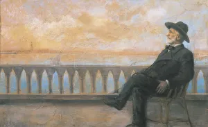 Legs Crossed At Knee Gallery: Italy, Milan, Portrait of Giuseppe Verdi (1813-1901) in Venice