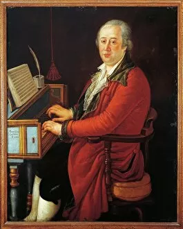 Venice Gallery: Italy, Naples, Portrait of Italian composer Domenico Cimarosa (1749 - 1801), 1785