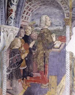 Italy, Piedmont Region, Serralunga di Crea, fresco in chapel at Basilica of Santa Maria Italy, Piedmont Region, Serralunga di Crea, fresco in chapel at Basilica of Santa Maria
