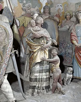 Italy, Piedmont Region, Vercelli Province, Varallo Sesia, Sacro Monte, Chapel of Crucifixion, detail of fresco Italy, Piedmont Region, Vercelli Province, Varallo Sesia, Sacro Monte, Chapel of Crucifixion, detail of fresco