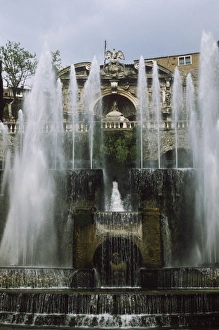 Italy, Tivoli, Water Organ Fountain and Fountain of Neptune at Villa d'Este Italy, Tivoli, Water Organ Fountain and Fountain of Neptune at Villa d'Este