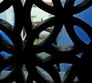 Italy, Venice, Close-up of Bridge of Sighs railing Italy, Venice, Close-up of Bridge of Sighs railing