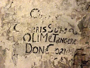 Italy, Venice, Inscription on wall in Doges Palace Italy, Venice, Inscription on wall in Doges Palace