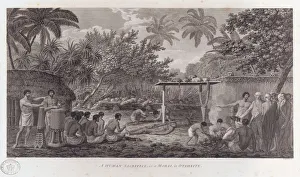 James Cook (1728-1779) English navigator, witnessing human sacrifice in Taihiti James Cook (1728-1779) English navigator, witnessing human sacrifice in Taihiti