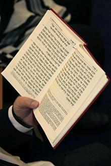Jew reading Patah Eliahou prayer book Jew reading Patah Eliahou prayer book