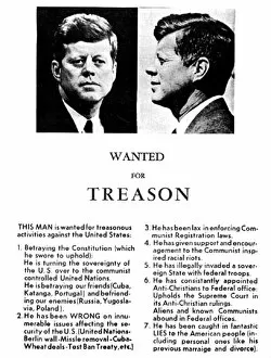 Famous People Gallery: JFK Treason Poster