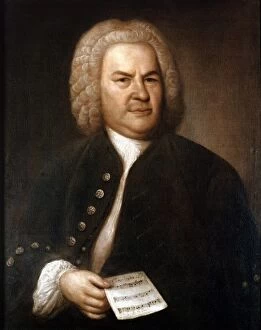 Portrait Collection: Johann Sebastian Bach (1685-1750) in 1746. German composer and organist. Portrait