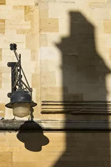 Lantern and shadows on the walls of Exeter College, Oxford