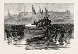 The Launch Of A New Lifeboat At Cullercoats Northumberland The Launch Of A New Lifeboat At Cullercoats Northumberland