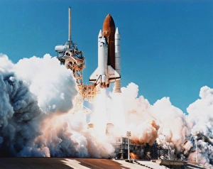 Launch of Space Shuttle Columbia from Kennedy Space Center, Florida, 4 April 1997 Launch of Space Shuttle Columbia from Kennedy Space Center, Florida, 4 April 1997