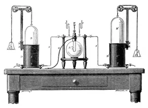 Lavoisier's apparatus for synthesizing water from hydrogen (left) and oxygen (right) Lavoisier's apparatus for synthesizing water from hydrogen (left) and oxygen (right)