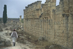 Libya, Cyrenaica, Cyrene, Gymnasium wall Libya, Cyrenaica, Cyrene, Gymnasium wall