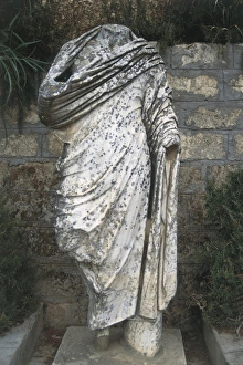 Libya, Cyrenaica, Cyrene, headless statue Libya, Cyrenaica, Cyrene, headless statue