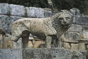Libya, Cyrene, Fountain near Apollo Sanctuary, sculpture of lion Libya, Cyrene, Fountain near Apollo Sanctuary, sculpture of lion