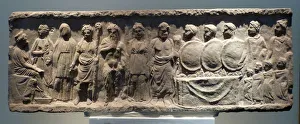 Limestone votive relief, 350-325 BC Limestone votive relief, 350-325 BC
