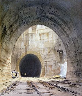 London, Ventilation shaft on Kilsby Tunnel. Engineer Robert Stephenson. From J Bourne London, Ventilation shaft on Kilsby Tunnel. Engineer Robert Stephenson. From J Bourne