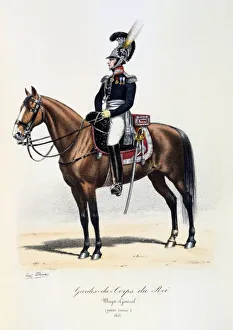 Major General of the King's guard, 1815. From Histoire de la maison militaire Major General of the King's guard, 1815. From Histoire de la maison militaire