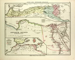 Images Dated 15th August 2013: MAP OF THE AFRICAN PROVINCES OF THE ROMAN EMPIRE