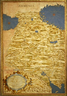 Map of Armenia, oil painting by Stefano Buonsignori 1575-1584 Map of Armenia, oil painting by Stefano Buonsignori 1575-1584