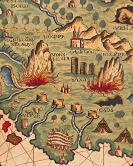 Map of Iceland, from Nautical Atlas by Giorgio Sideri called Callapoda or Calopodio da Map of Iceland, from Nautical Atlas by Giorgio Sideri called Callapoda or Calopodio da