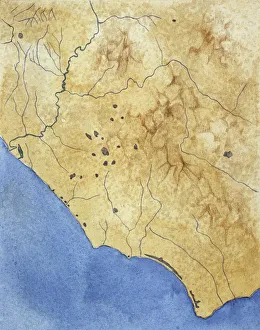<b class=qtipBold><figcaption>Map of preroman Lazio, drawing</figcaption></b><br>Ancient Rome. Map of pre-Roman Latium Map of preroman Lazio, drawing