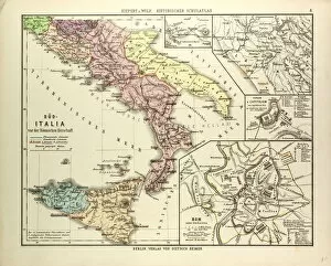 Images Dated 15th August 2013: MAP OF SOUTHERN ITALY BEFORE THE ROMAN EMPIRE