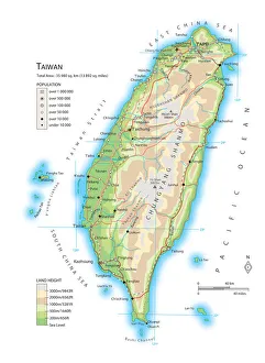 Maps Gallery: Map of Taiwan