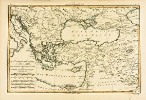 Map of Turkey and Middle East, circa. 1760. From Atlas de Toutes Les Parties Connues du Map of Turkey and Middle East, circa. 1760. From Atlas de Toutes Les Parties Connues du