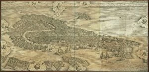 Paintings Collection: Map of Venice in 1500, by Jacopo de Barbari