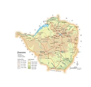 Maps Gallery: Map of Zimbabwe