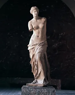 Marble statue of Aphrodite of Milos known as Venus de Milo . From Island of Milos, Cyclades, Greece, Greek civilization Marble statue of Aphrodite of Milos known as Venus de Milo . From Island of Milos, Cyclades, Greece, Greek civilization