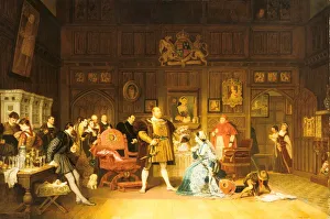 Marcus Stone (1840-1921) British history painter. Henry VIII and Anne Boleyn Observed Marcus Stone (1840-1921) British history painter. Henry VIII and Anne Boleyn Observed