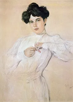 Maria Pavlovna Botkina (born Tretyakov 1875-1952), 1905. Pencil, chalk, sanguine on paper Maria Pavlovna Botkina (born Tretyakov 1875-1952), 1905. Pencil, chalk, sanguine on paper
