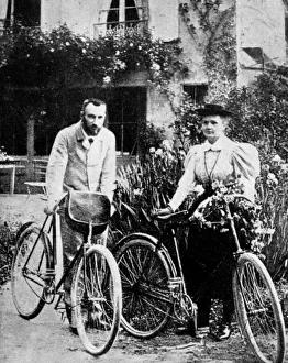Marie (1867-1934) and Pierre (1859-1906) Curie pictured in their early married life Marie (1867-1934) and Pierre (1859-1906) Curie pictured in their early married life