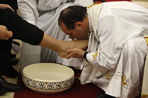 Easter Week Gallery: Maundy thursday celebration in St Thomas Chaldean church