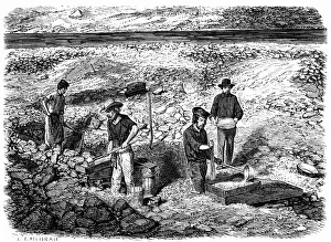 Miners panning for gold during Californian Gold Rush Miners panning for gold during Californian Gold Rush