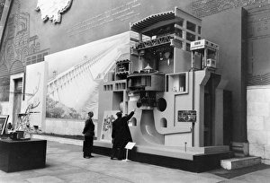 A model of the bratsk hydro-electric power plant on display at the ussr agricultural A model of the bratsk hydro-electric power plant on display at the ussr agricultural