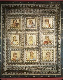 Images Dated 16th March 2014: Mosaic of Nine Muses, from Augusta Treverorum (Trier)