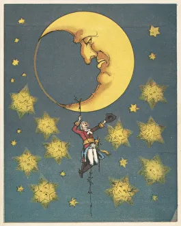 Munchausen, recovering his silver casket which had bounced up to the moon Munchausen, recovering his silver casket which had bounced up to the moon