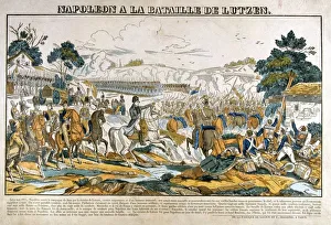 Napoleon at the Battle of Lutzen, 2 May 1813. Napoleon forced the Prussian and Russian Napoleon at the Battle of Lutzen, 2 May 1813. Napoleon forced the Prussian and Russian