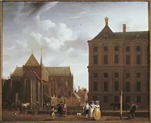 Netherlands, Amsterdam, Nieuwe Kerk (New Church), by Isaak Ouwater, illustration