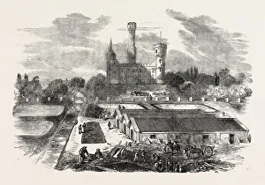 The New River Works, Stoke Newington: the Engine House and Reservoirs, London, Uk, 1856 The New River Works, Stoke Newington: the Engine House and Reservoirs, London, Uk, 1856