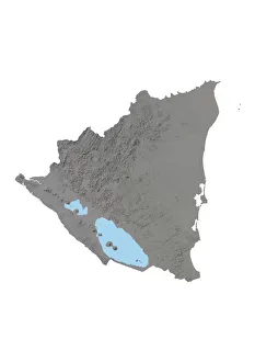 Nicaragua, Relief Map