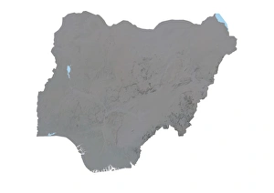 Maps Gallery: Nigeria, Relief Map