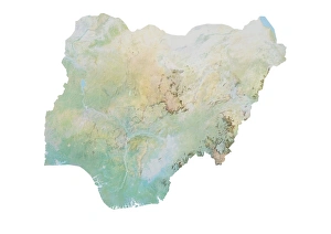 Maps Gallery: Nigeria, Relief Map