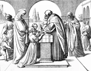 The offering of Jesus at the Temple