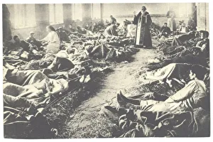 Orthodox priest in Russian military hospital Orthodox priest in Russian military hospital