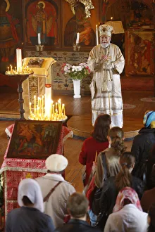 Palm sunday celebration in Saint Serge orthodox church Palm sunday celebration in Saint Serge orthodox church