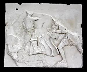 Parthenon frieze depicting men with chariot Parthenon frieze depicting men with chariot
