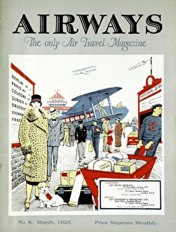 Passengers arriving to embark for Paris at Croydon